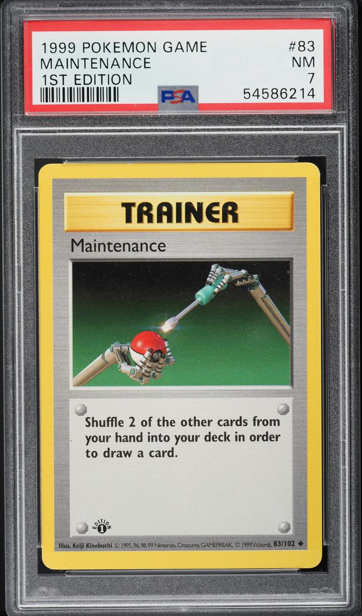Maintenance 1999 Pokemon Base Set 1st Edition