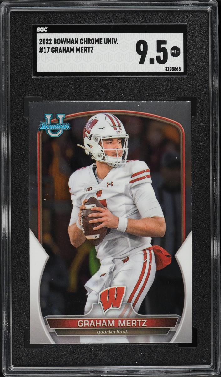 2022 Bowman Chrome University Graham Mertz #17 card