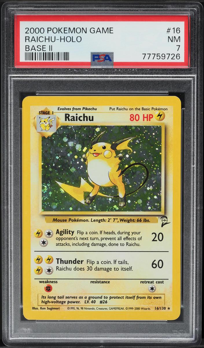 Raichu Holo 2000 Pokemon Base Set II