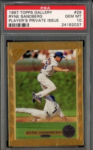 1997 Topps Gallery Baseball Player's Private Issue Ryne Sandberg #29 PSA 9