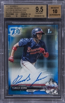 2017 Bowman Chrome Prospects Baseball 70th Bowman Blue Ronald Acuna Jr. #CPA-RA