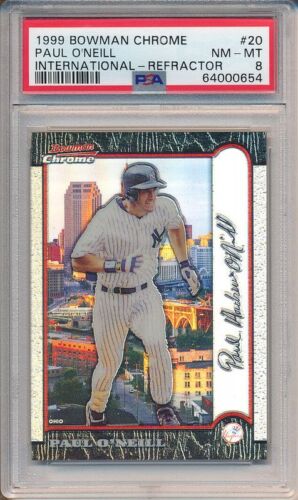 1999 Bowman Chrome Baseball International Refractor Paul O'Neill #20
