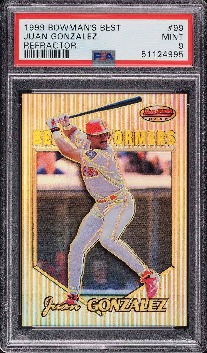 1999 Bowman's Best Baseball Refractor Juan Gonzalez #99
