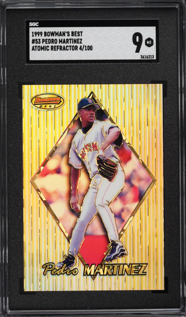 1999 Bowman's Best Baseball Atomic Refractor Pedro Martinez #53 SGC 9
