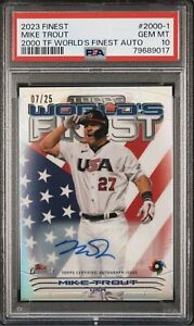 2023 Topps Finest Baseball Mike Trout #2000-1 PSA 10