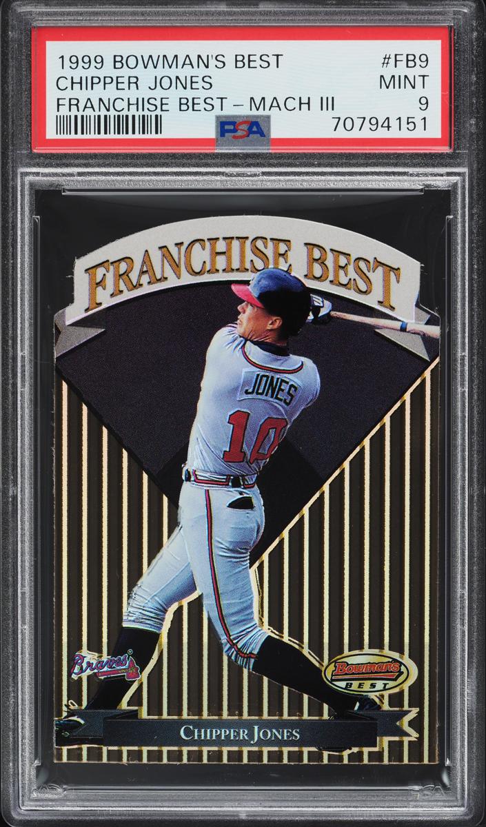 1999 Bowman's Best Baseball Mach III Chipper Jones #FB9 PSA 8.5