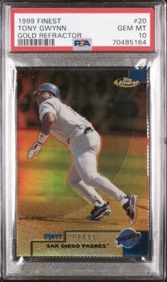 1999 Topps Finest Baseball Gold Refractor Tony Gwynn #20 PSA 9