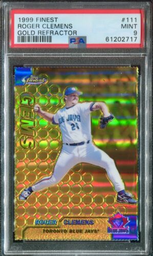 1999 Topps Finest Baseball Gold Refractor Roger Clemens #111 PSA 8.5