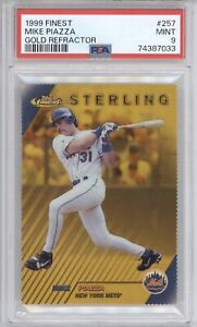 1999 Topps Finest Baseball Gold Refractor Mike Piazza #257