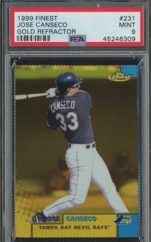 1999 Topps Finest Baseball Gold Refractor Jose Canseco #231