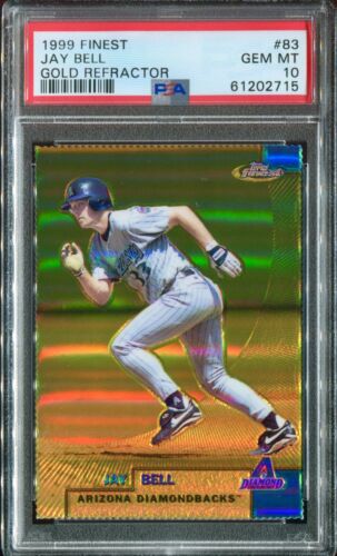 1999 Topps Finest Baseball Gold Refractor Jay Bell #83 PSA 10