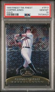 1999 Topps Finest Baseball Gold Chipper Jones #TF17 PSA 9