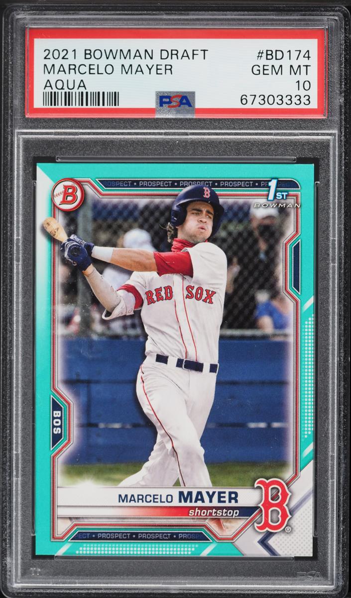 2021 Bowman Draft Baseball Aqua Marcelo Mayer #BD-174