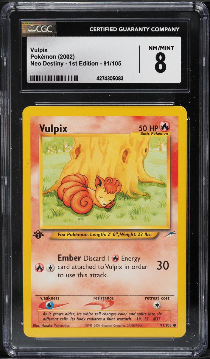 Vulpix 2002 Pokemon Neo Destiny 1st Edition