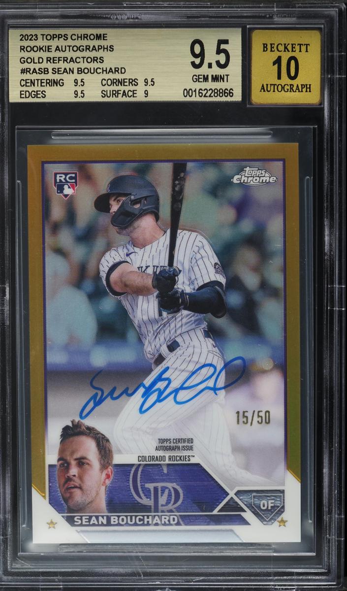 2023 Topps Chrome Baseball Gold Sean Bouchard #RA-SB BGS 9