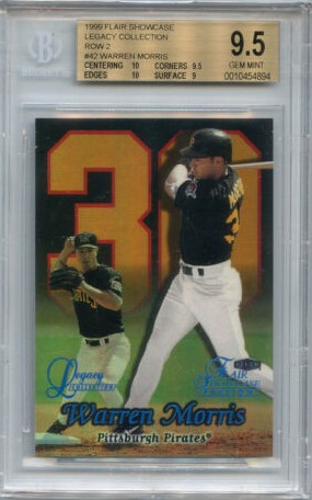 1999 Flair Showcase Baseball Row 2 Warren Morris #42 BGS 9.5
