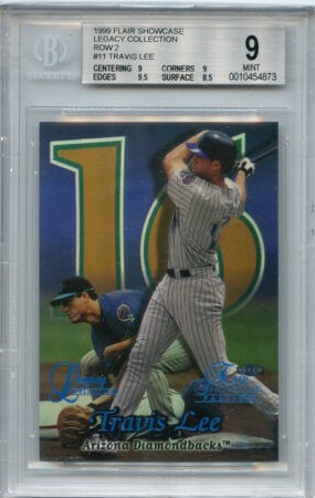 1999 Flair Showcase Baseball Row 2 Travis Lee #11 BGS 9