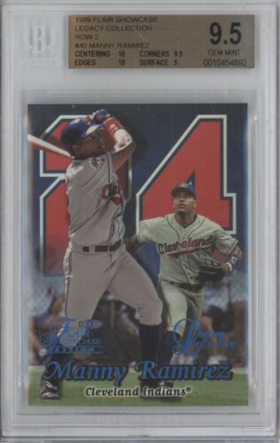 1999 Flair Showcase Baseball Row 2 Manny Ramirez #40 BGS 9
