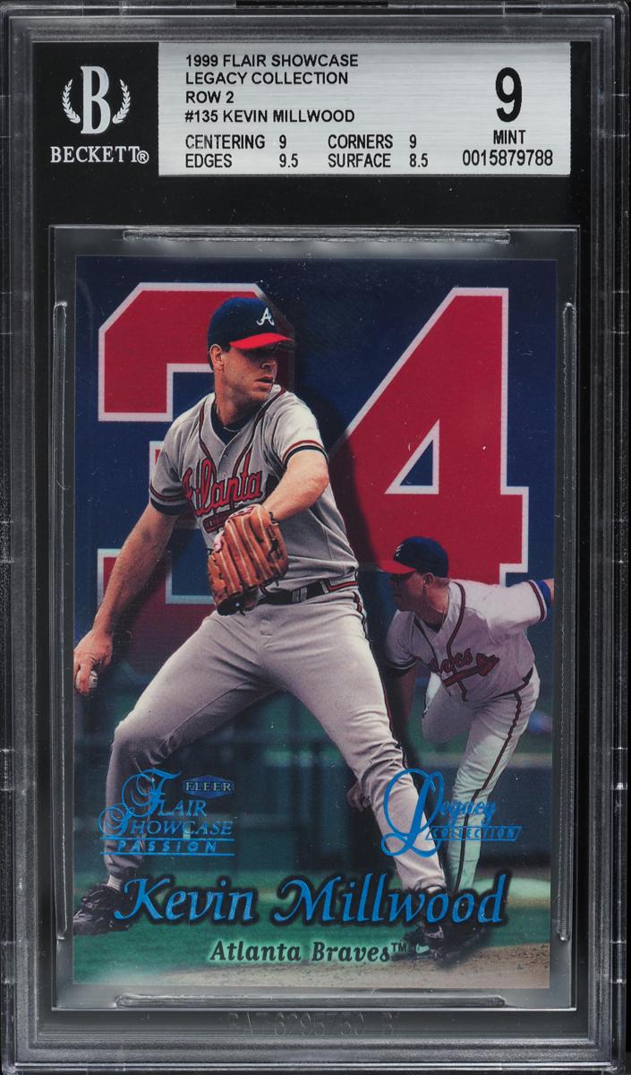 1999 Flair Showcase Baseball Row 2 Kevin Millwood #135 BGS 8.5