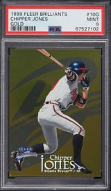 1999 Fleer Brilliants Baseball Gold Chipper Jones #10 PSA 9