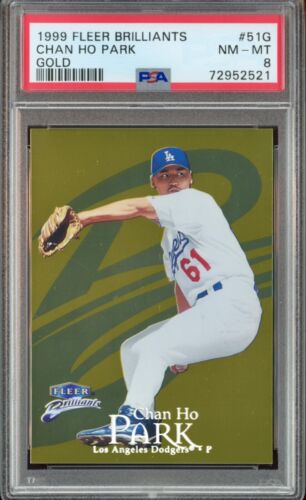 1999 Fleer Brilliants Baseball Gold Chan Ho Park #51 PSA 8