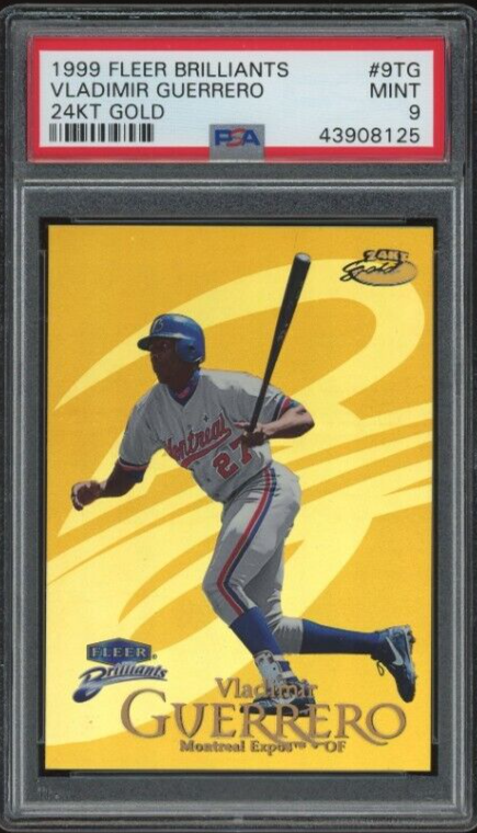 1999 Fleer Brilliants Baseball 24 Karat Gold Vladimir Guerrero #9