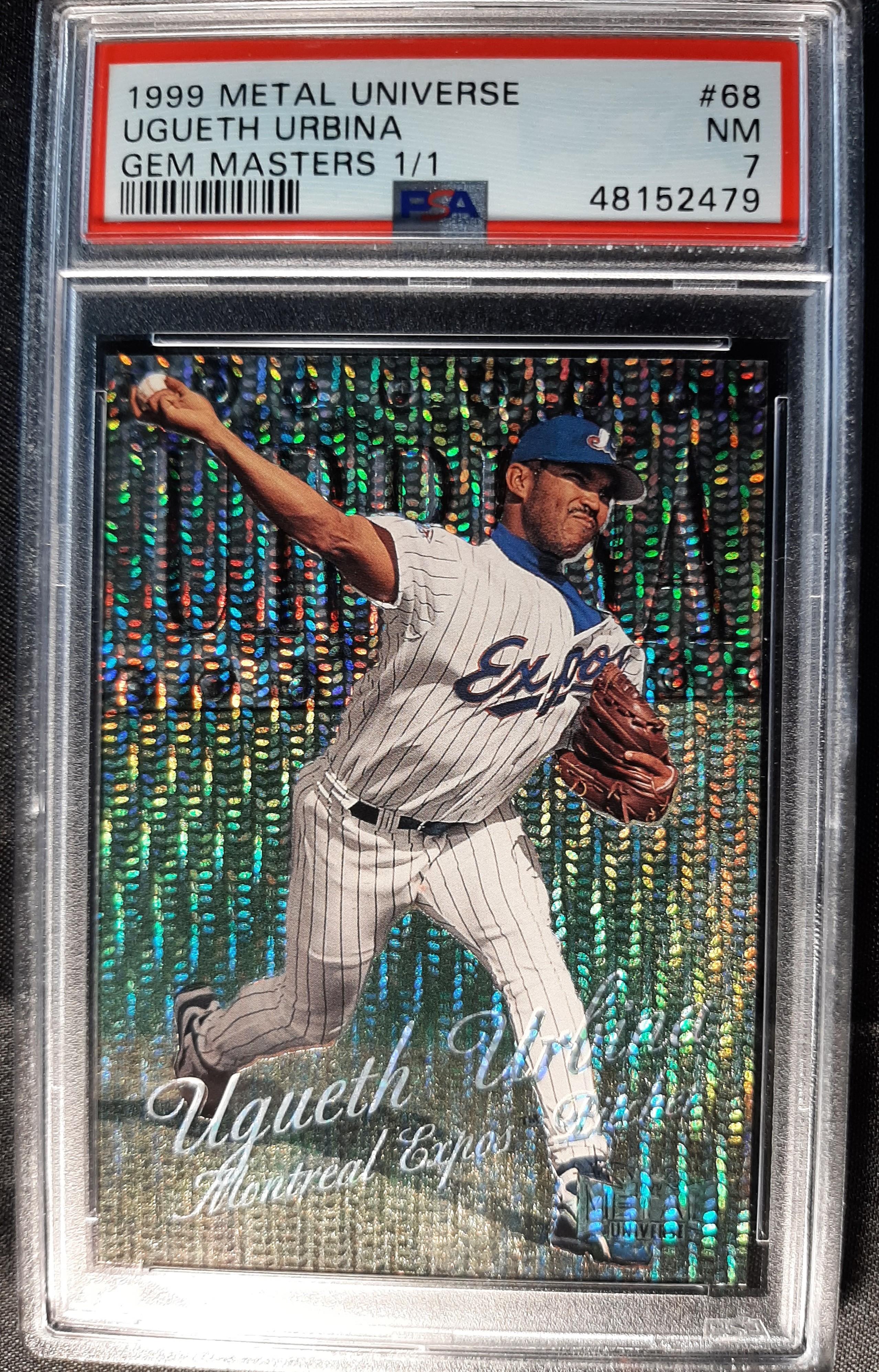 1999 Metal Universe Baseball Gem Masters Ugueth Urbina #68 PSA 6.5
