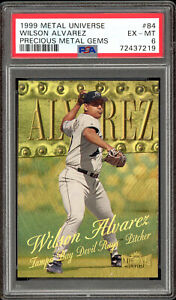 1999 Metal Universe Baseball Precious Metal Gems Wilson Alvarez #84 PSA 5.5