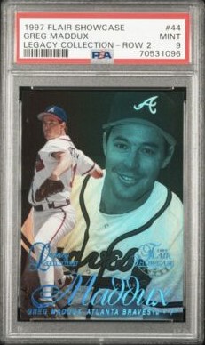 1997 Flair Showcase Baseball Row 2 Greg Maddux #44 PSA 8.5