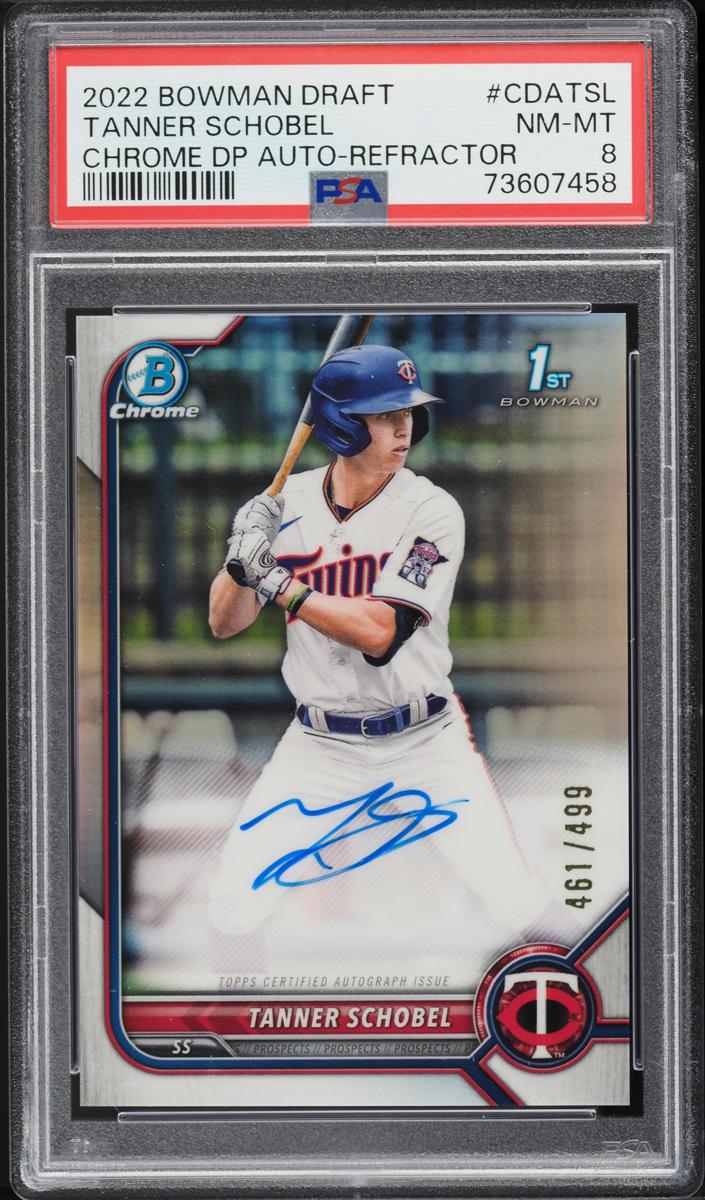 2022 Bowman Draft Baseball Refractor Tanner Schobel #CDA-TSL PSA 7.5
