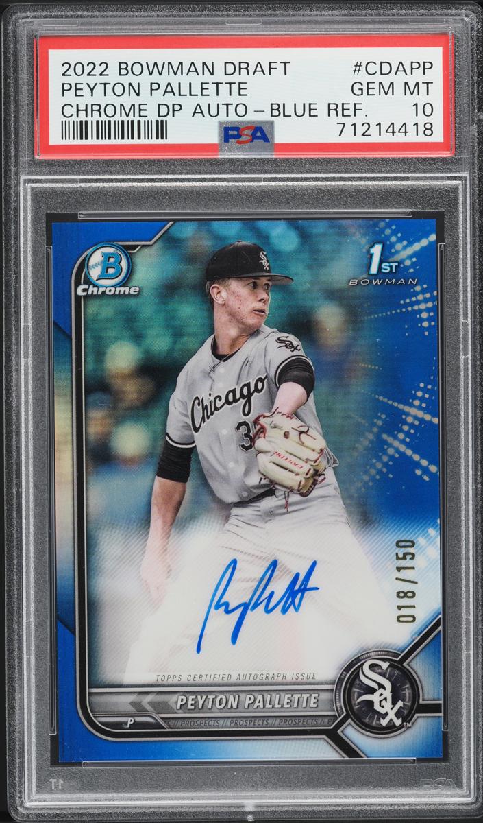 2022 Bowman Draft Baseball Blue Peyton Pallette #CDA-PP PSA 9