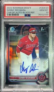 2022 Bowman Draft Baseball Black Sonny DiChiara #CDA-SD PSA 9