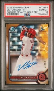 2022 Bowman Draft Baseball Gold Victor Scott II #CDA-VS