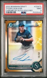 2022 Bowman Draft Baseball Gold Tyler Locklear #CDA-TL PSA 9