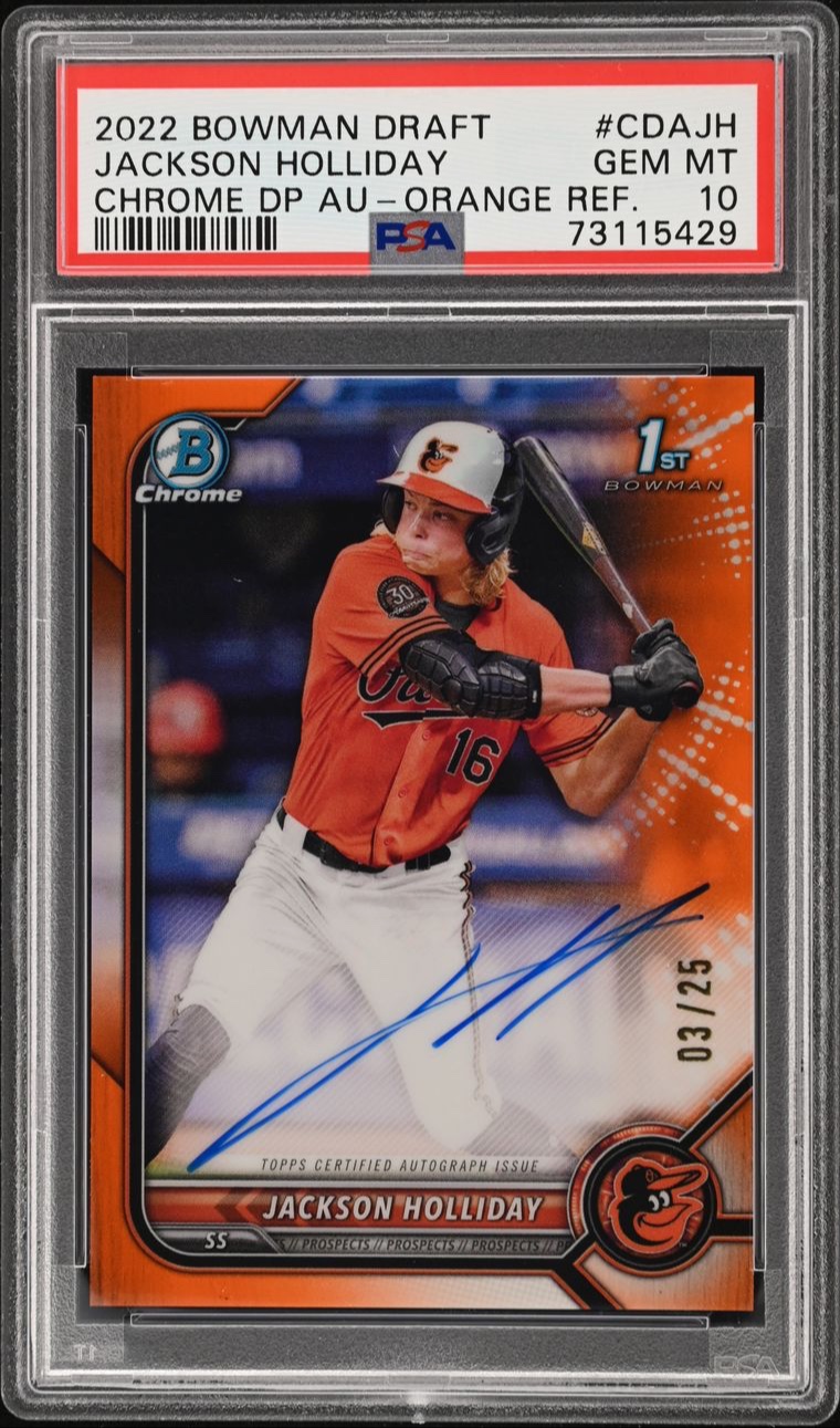 2022 Bowman Draft Baseball Orange Jackson Holliday #CDA-JH