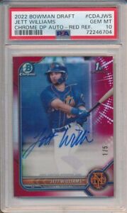 2022 Bowman Draft Baseball Red Jett Williams #CDA-JWS