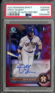 2022 Bowman Draft Baseball Red Drew Gilbert #CDA-DG PSA 10