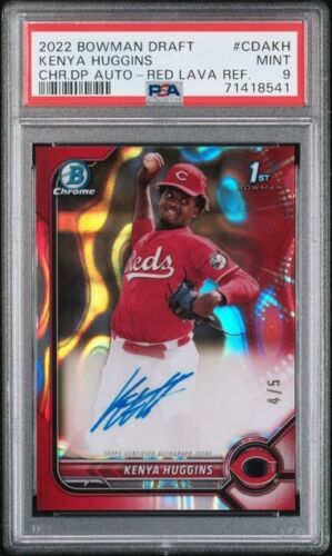 2022 Bowman Draft Baseball Red Lava Kenya Huggins #CDA-KH PSA 9