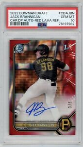 2022 Bowman Draft Baseball Red Lava Jack Brannigan #CDA-JBN PSA 10