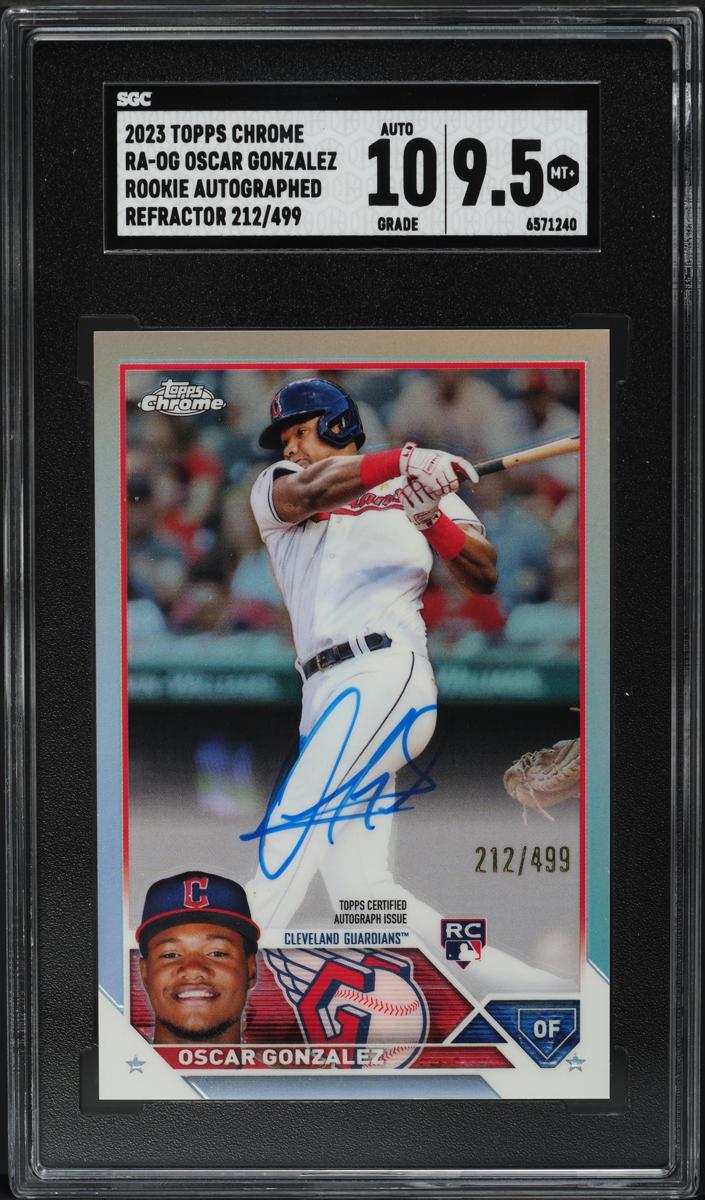 2023 Topps Chrome Baseball Refractor Oscar Gonzalez #RA-OG
