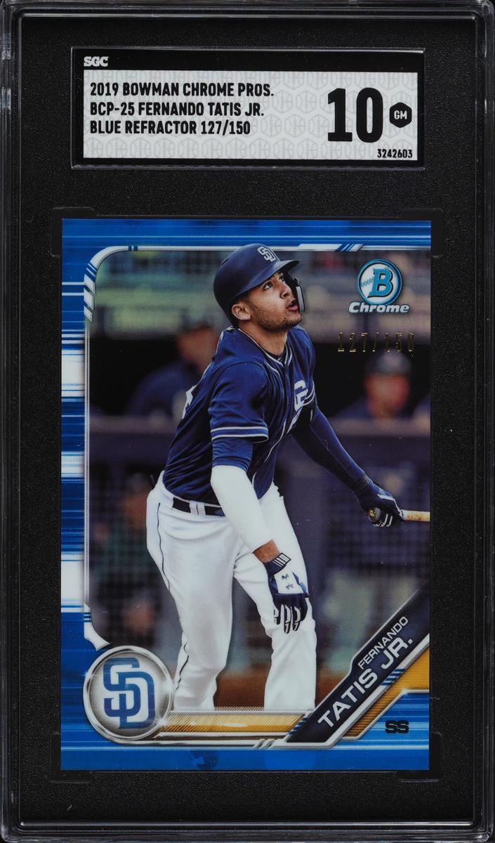 2019 Bowman Baseball Blue Refractor Fernando Tatis Jr. #BCP-25 SGC 10