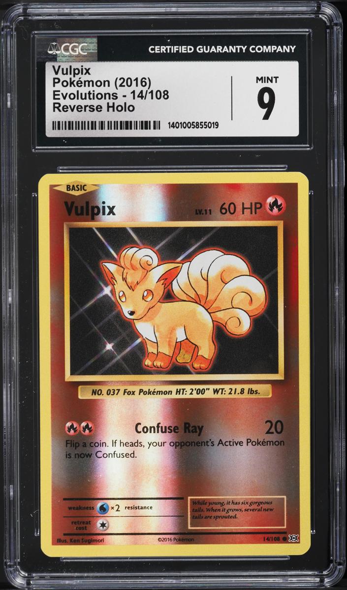 Vulpix 2016 Pokemon XY Evolutions Reverse Foil