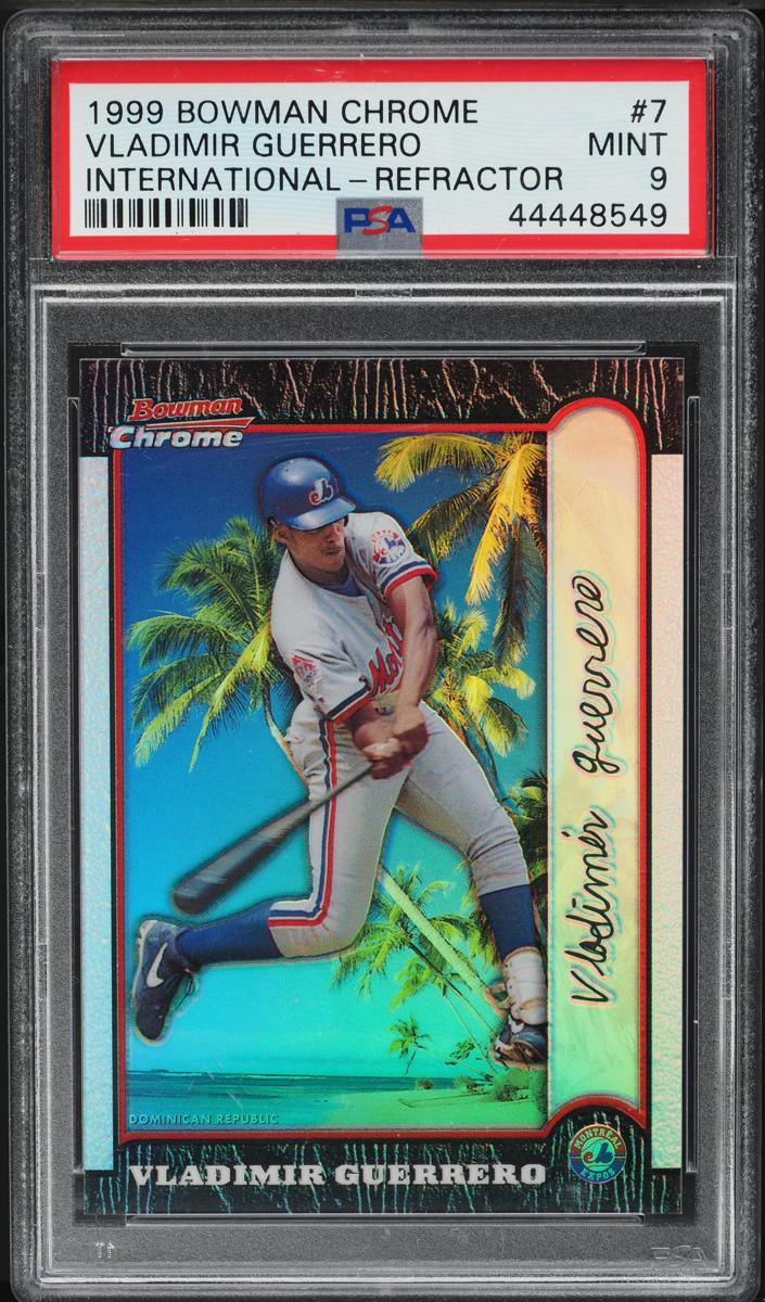 1999 Bowman Chrome Baseball International Refractor Vladimir Guerrero #7 PSA 10