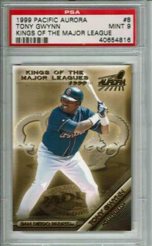 1999 Pacific Aurora Baseball Tony Gwynn #8 PSA 8.5