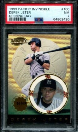 1999 Pacific Invincible Baseball Opening Day Derek Jeter #100 PSA 6.5