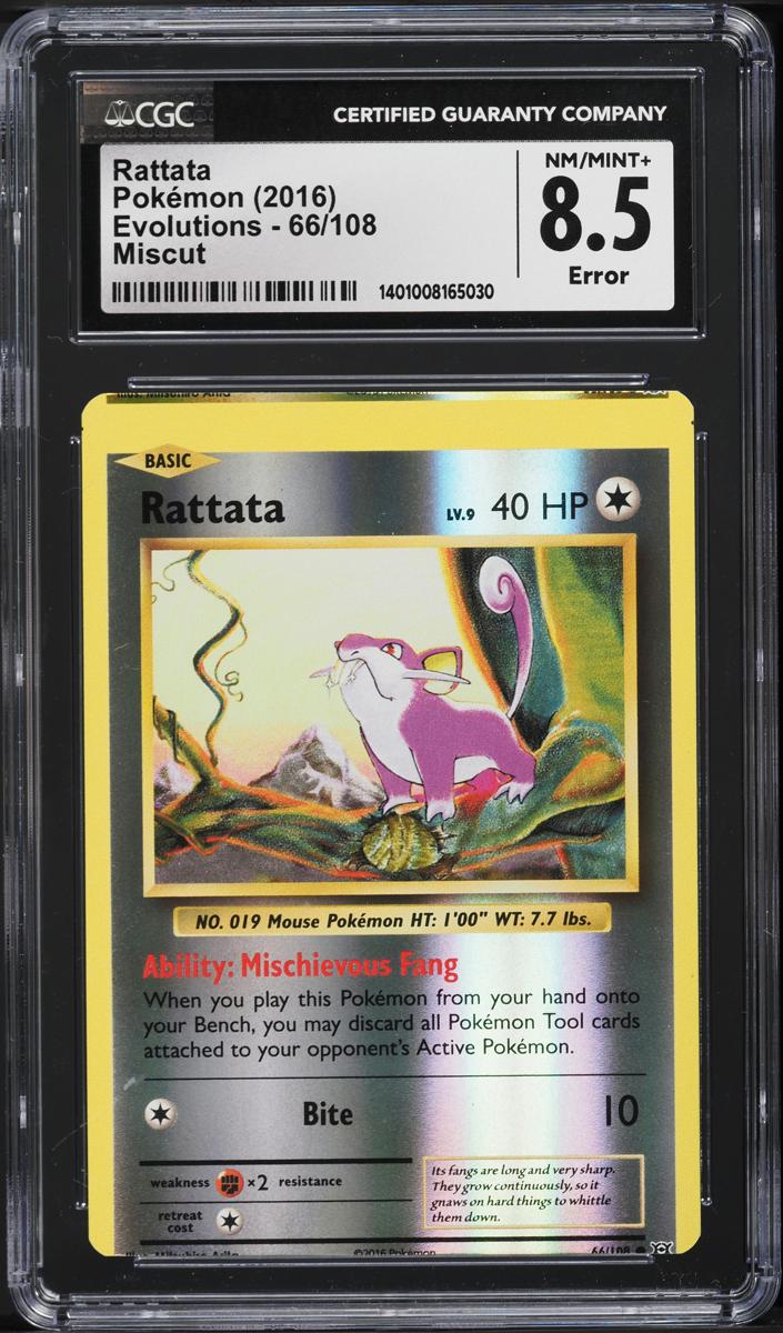 Rattata 2016 Pokemon XY Evolutions Reverse Foil
