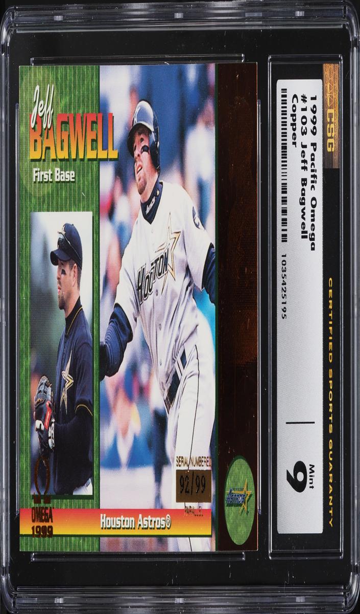 1999 Pacific Omega Baseball Copper Jeff Bagwell #103 CSG 8.5