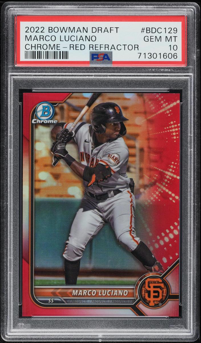 2022 Bowman Draft Baseball Red Marco Luciano #BDC-129 PSA 9