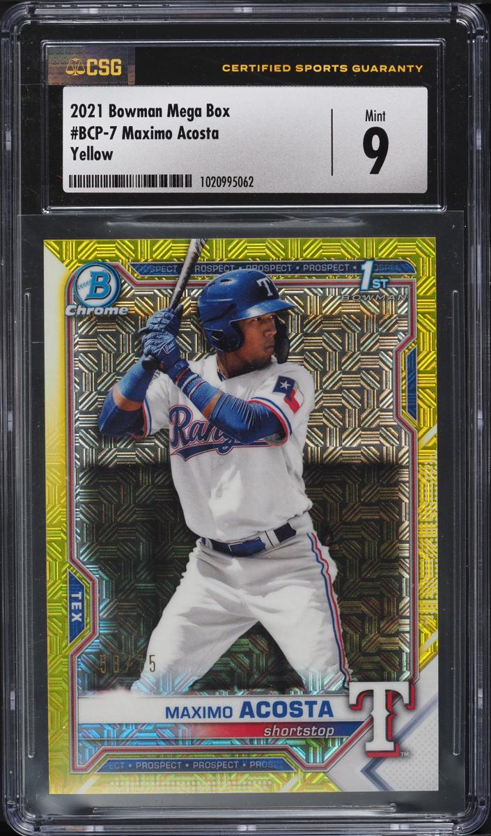 2021 Maximo Acosta [Yellow Refractor] #BCP-7