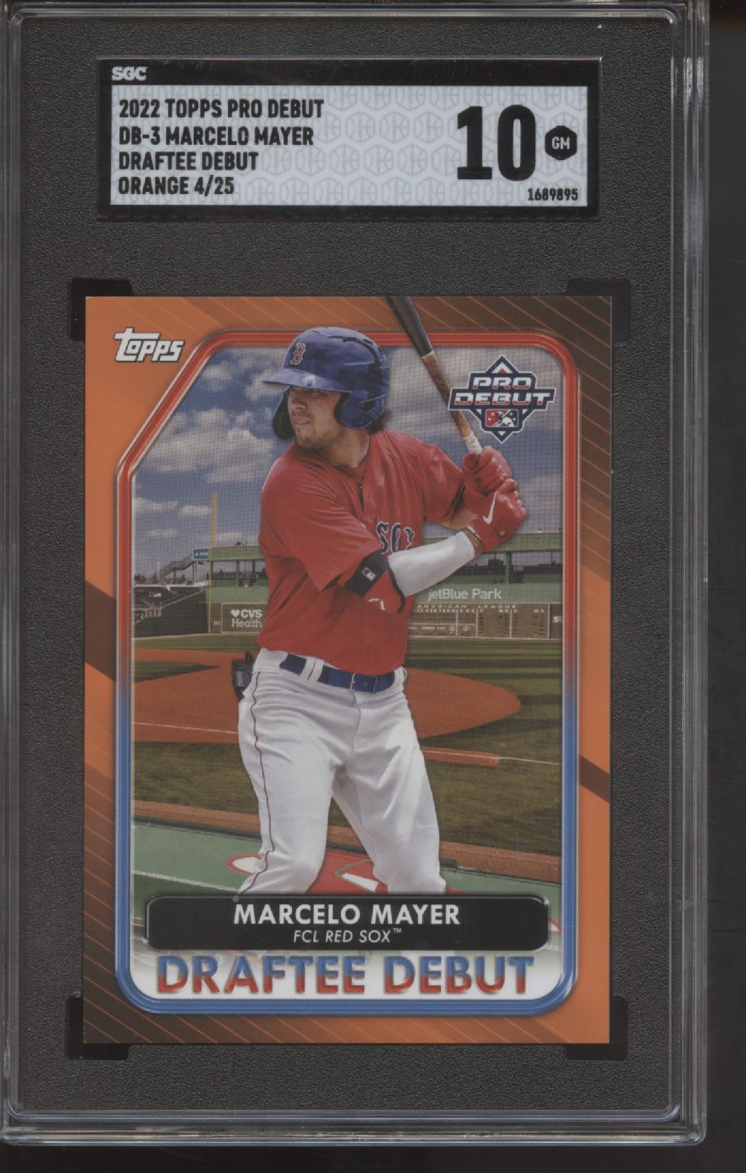 2022 Topps Pro Debut Baseball Orange Marcelo Mayer #DB-3